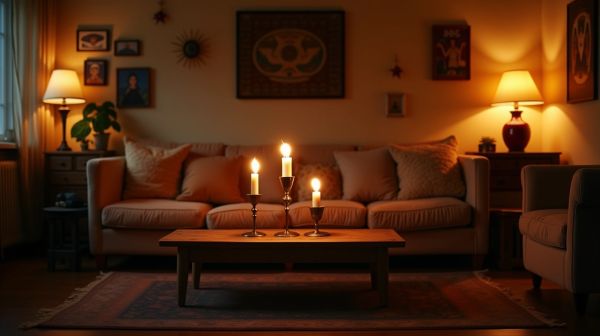 Créer une ambiance chaleureuse avec des lampes à trois flammes pour une déco bohème